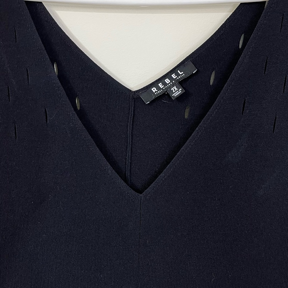 Rebel Wilson X Angels Womens Plus Pointelle Fit & Flare Party Dress 2X - Picture 4 of 8